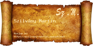 Szilvásy Martin névjegykártya