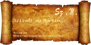 Szilvásy Martin névjegykártya